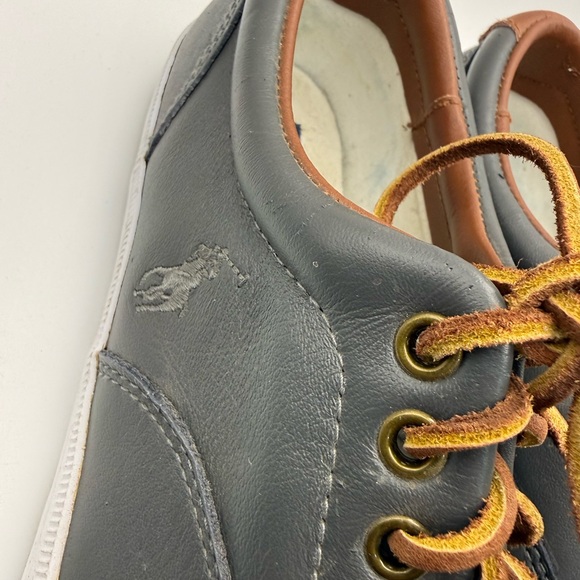 Polo Ralph Lauren Gray Leather Sneakers - Picture 2 of 9